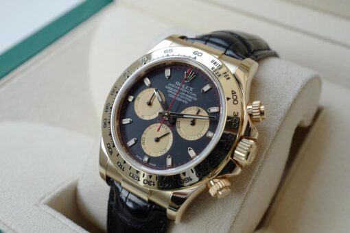 ROLEX DAYTONA REF.116518 Black x Gold dial x Red minute circle