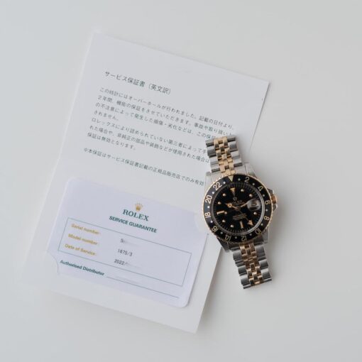 ROLEX GMT-MASTER Ref.1675/3 ”藤壺” Black dial 1977y with ROLEX OH Guarantee - 画像 (4)