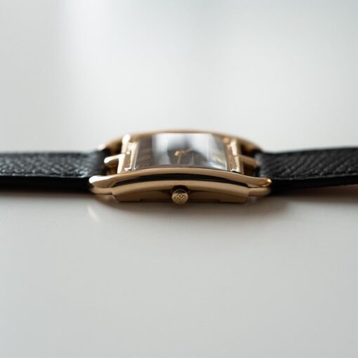 Hermès "Cape Cod"ケープコッド 18k Yellow Gold Black dial with Hermès Leather Strap - 画像 (8)