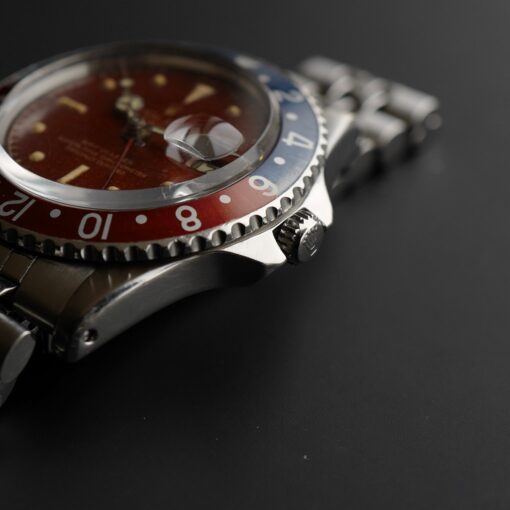 ロレックス/GMT-マスターPCG1675マーク１/レッド・トロピカル/ROLEX GMT-MASTER Ref.1675 PCG Mk1 Dial "RED TROPICAL" 1960y - 画像 (5)