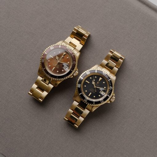 ロレックス/サブマリーナデイト1680/8/トロピカル/フジツボ/ROLEX SUBMARINER DATE 1680/8 18KYG "TROPICAL" Nipple Dial 1970y - 画像 (3)