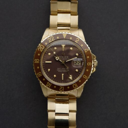 ロレックス/GMTマスター1675/8/茶つぼ/保証書/ROLEX GMT-MASTER Ref.1675/8  "Nipple Dial" 18KYG 1971y - 画像 (4)