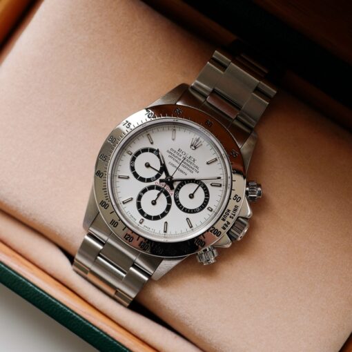 ロレックス/デイトナ16520/L番/段落ち/200タキ/逆６シングルバックル/ROLEX ZENITH DAYTONA Ref.16520 L "Mk.1 FLOATING DIAL" Mk.1  200Tachy Bezel 1989Y - 画像 (6)
