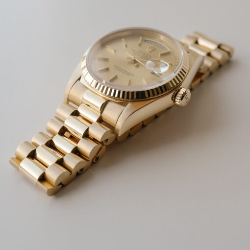 ロレックス/デイデイト/1985年/シャンパンダイヤル/保証書付き/ROLEX DAY-DATE Ref.18038 18KYG 1985y with Paper - 画像 (7)