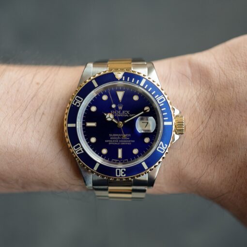 ロレックス/サブマリーナデイト16613/N番/バイオレット/トリチウム/保証書付き/ROLEX SUBMARINER DATE Ref.16613 "Violet" 1991y with Paper - 画像 (4)