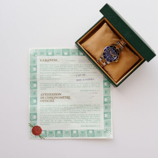 ロレックス/サブマリーナデイト16613/N番/バイオレット/トリチウム/保証書付き/ROLEX SUBMARINER DATE Ref.16613 "Violet" 1991y with Paper - 画像 (2)