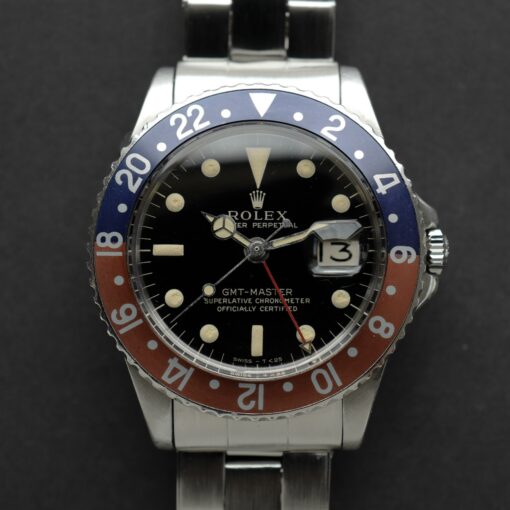 ロレックス/GMTマスター1675/後期ミラーダイヤル/ワイドスイス/1965年/ROLEX GMT-MASTER Ref.1675 "GILT DIAL, WIDE SWISS" 1965 - 画像 (4)