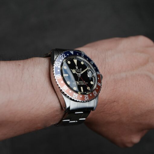 ロレックス/GMTマスター1675/後期ミラーダイヤル/ワイドスイス/1965年/ROLEX GMT-MASTER Ref.1675 "GILT DIAL, WIDE SWISS" 1965 - 画像 (6)