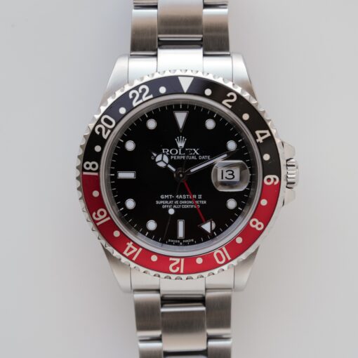 ロレックス/GMTマスター2/16710/コークベゼル/A番/1999年/保証付フルセット/ROLEX GMT-MASTER 2 Ref.16710 "Coke"1999y Full Set - 画像 (6)