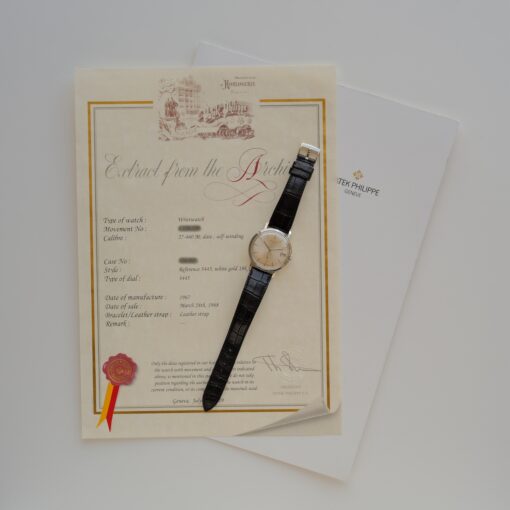 パテック・フィリップ/カラトラバ/3445/18KWG/27-460/アーカイブ証明書付き/PATEK PHILIPPE CALATRAVA Ref.3445/18KWG/cal.27-460 with Archive Paper - 画像 (2)