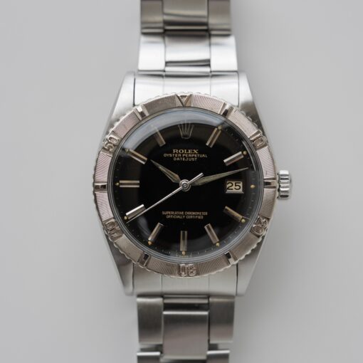 ロレックス/デイトジャスト6609/サンダーバード/ミラーダイヤル/WGベゼル/1959年ROLEX DATE-JUST Ref.6609 Turn-O-Gragh "Thunderbird"  Gilt Dial 1959 - 画像 (6)