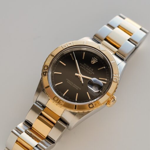 ロレックス/デイトジャスト16263/サンダーバード/ブラックダイヤル/18KYGベゼル/ROLEX DATE-JUST 36 Ref.16263 "Thunderbird" Black Dial 18KYG Bezel 2003 - 画像 (5)