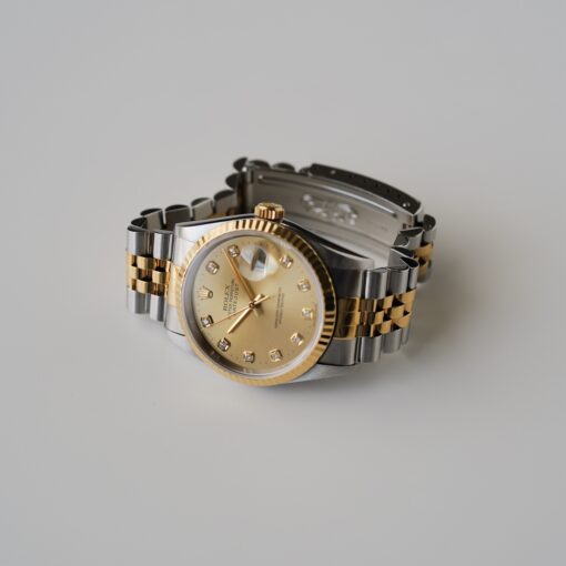 ロレックス/デイトジャスト16233G/18KYG/10Pダイヤモンド/保証書付きフルセット/ROLEX DATE-JUST Ref.16233G "10P Diamond" 18KYG 1997-98 Full Set - 画像 (5)