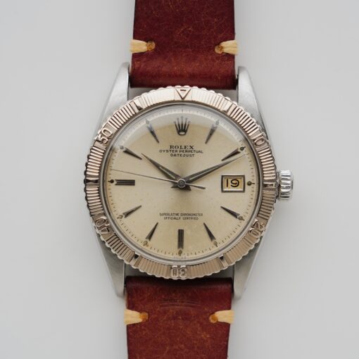 ロレックス/デイトジャスト6609/サンダーバード/シルバーダイヤル/WGベゼル/ROLEX DATE-JUST REF.6609 "Thunderbird" Silver Dial WG Bezel 1957 - 画像 (7)