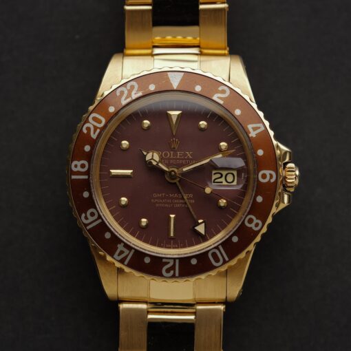 ロレックス/GMTマスター1675/8/茶つぼ/ブレス付/ROLEX GMT-MASTER "Brown Nipple Dial" Ref.1675/8 18KYG with Bracelet 1975y - 画像 (4)