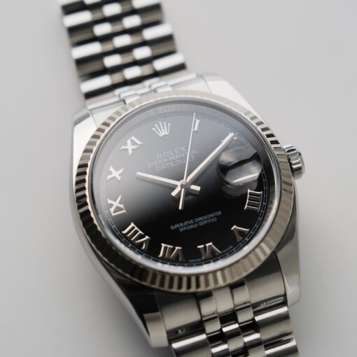 ロレックス/デイトジャスト116234/M番/ブラックローマン/WGベゼル/フルセット/ROLEX DATE-JUST36 Ref.116234 Black Roman WG Bezel 2007-08 Full Set - 画像 (6)