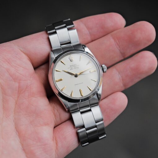 ロレックス/エアキング5500/ホワイトミラーダイヤル/ROLEX AIR-KING Ref.5500 "White Dial" 1968y - 画像 (4)