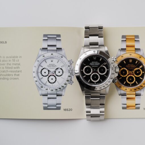 ロレックス/デイトナ16520/R番/段落ちマーク１/逆6/シングルバックル/裏蓋シール/ワンオーナー/ROLEX DAYTONA REF.16520 "Floating Dial" Invert 6 Single Buckle 1988 from first owner - 画像 (8)