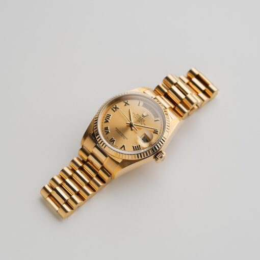 ロレックス/デイデイト18038/18Kイエローゴールド/ローマンインデックス/保証書付き/ROLEX DAY-DATE Ref.18038 Roman Dial 18KYG 1985Y - 画像 (3)
