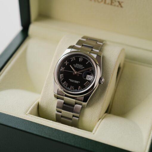 ロレックス/デイトジャスト/116200/ランダム品番/ブラックローマンダイヤル/保証書付きフルセット/ROLEX DATE-JUST Ref.116200 Black Roman Dial 2012Y with Paper - 画像 (4)