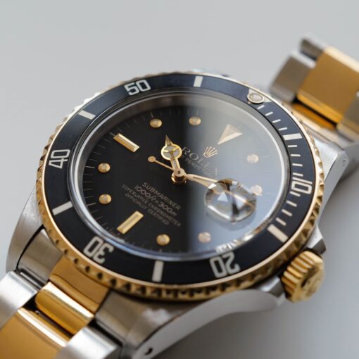 ロレックス/サブマリーナーデイト16803/R番/フジツボダイヤル/18Kイエローゴールド/ROLEX SUBMARINER DATE REF.16803 "Black Nipple Dial" 18KYG 1988y - 画像 (3)