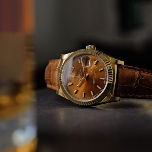 ロレックス/デイデイト118138/コニャック/18Kイエローゴールド/ほぼ未使用/ROLEX DAY DATE REF.118138 "COGNAC" 18KYG FULL SET 2017y NEVER USED - 画像 (5)