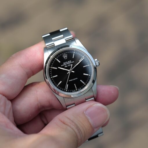 ロレックス/エアキング14000/ブラックダイヤル/箱・保証書付き/ROLEX AIR-KING REF.14000 "BLACK" All Tritium with Box and Paper 1996y - 画像 (3)