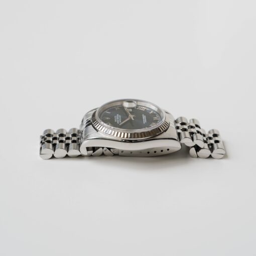 ロレックス/デイトジャスト16234/ブルーローマン/ 18Kホワイトゴールドベゼル/箱・保証書付き/ROLEX DATE-JUST REF.16234 "BLUE ROMAN" 18KWG bezel with Box and Paper 2001y - 画像 (8)