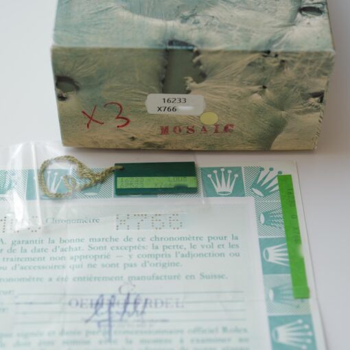ロレックス/デイトジャスト/X番/グレー ローマンダイヤル/箱・保証書付フルセット/ROLEX DATE-JUST REF.16233 18KYG “GREY ROMAN” 1991y with Box and Paper - 画像 (12)