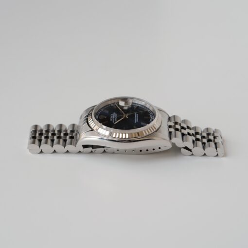ロレックス/デイトジャスト/U番/ブルーダイヤル/裏蓋シール/箱・冊子等付属/ROLEX DATE-JUST REF.16234 “BLUE” 18KWG bezel 1997y with Box - 画像 (7)