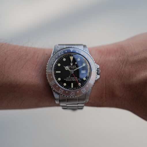 ロレックス/GMTマスター1675/後期ミラーダイヤル/マーク１ベゼル/ROLEX GMT-MASTER REF.1675 "GILT DIAL" Mk.1 Bezel 1966y-67y - 画像 (2)