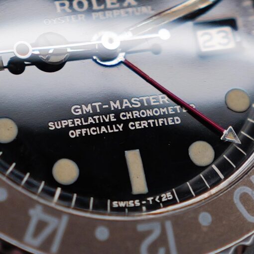 ロレックス/GMTマスター1675/後期ミラーダイヤル/マーク１ベゼル/ROLEX GMT-MASTER REF.1675 "GILT DIAL" Mk.1 Bezel 1966y-67y - 画像 (8)