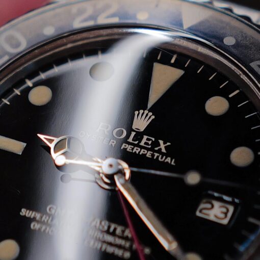 ロレックス/GMTマスター1675/後期ミラーダイヤル/マーク１ベゼル/ROLEX GMT-MASTER REF.1675 "GILT DIAL" Mk.1 Bezel 1966y-67y - 画像 (7)