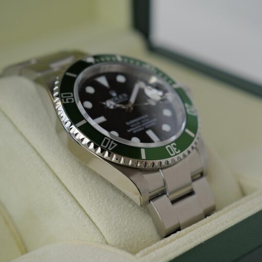 【ON HOLD】ロレックス/サブマリーナーデイト16610LV/Z番/グリーンサブ/保証書付フルセット/ROLEX SUBMARINER DATE REF.16610LV "KERMIT" Z-Serial 2006-07Y FULL SET - 画像 (7)