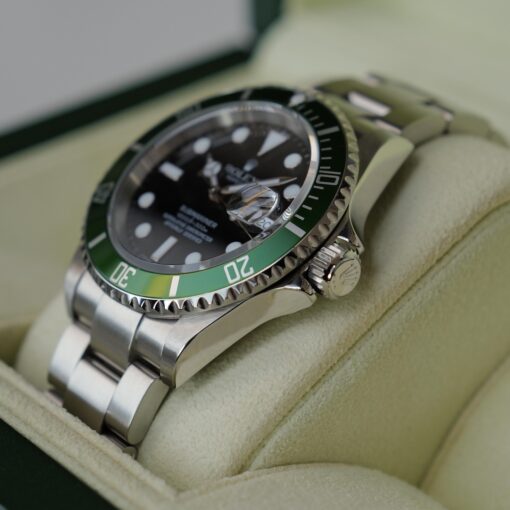 【ON HOLD】ロレックス/サブマリーナーデイト16610LV/Z番/グリーンサブ/保証書付フルセット/ROLEX SUBMARINER DATE REF.16610LV "KERMIT" Z-Serial 2006-07Y FULL SET - 画像 (6)