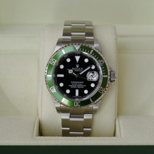 【ON HOLD】ロレックス/サブマリーナーデイト16610LV/Z番/グリーンサブ/保証書付フルセット/ROLEX SUBMARINER DATE REF.16610LV "KERMIT" Z-Serial 2006-07Y FULL SET - 画像 (4)