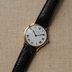 カルティエ/リヴィエラLM/10713/パリ表記/ホワイトローマン/18Kイエローゴールド/CARTIER RIVIERA LM REF.10713 "PARIS" White Roman Dial 18KYG 1970s