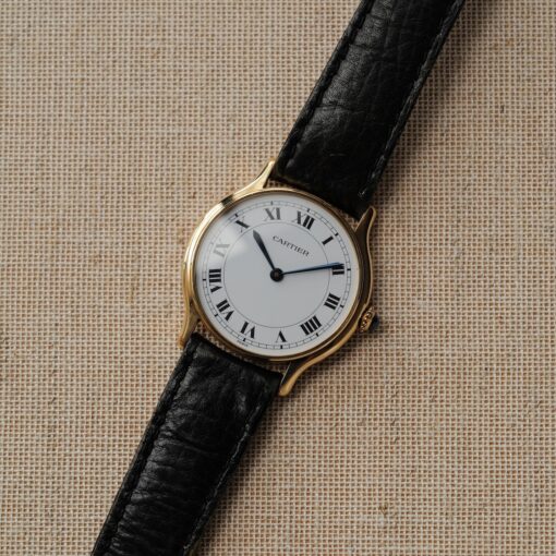 カルティエ/リヴィエラLM/10713/パリ表記/ホワイトローマン/18Kイエローゴールド/CARTIER RIVIERA LM REF.10713 "PARIS" White Roman Dial 18KYG 1970s