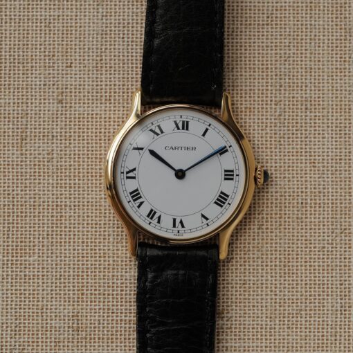 カルティエ/リヴィエラLM/10713/パリ表記/ホワイトローマン/18Kイエローゴールド/CARTIER RIVIERA LM REF.10713 "PARIS" White Roman Dial 18KYG 1970s - 画像 (3)
